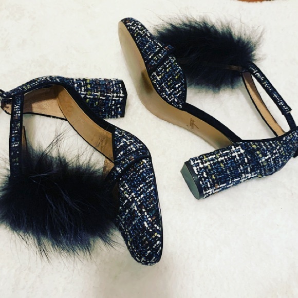 Anthropologie | Bettye by Bettye Muller Faux Fur T-Strap Heels - Picture 5 of 13